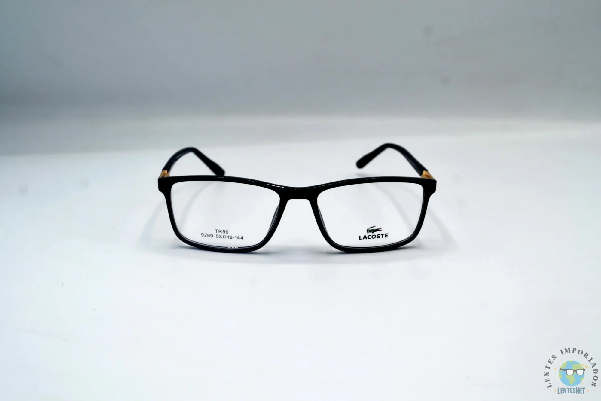 Lacoste | Lentes Marca Lacoste Color Negro Brillante 9289 C1 | Modelo: Marca Lacoste  9289 C1 Color: Negro Brillante