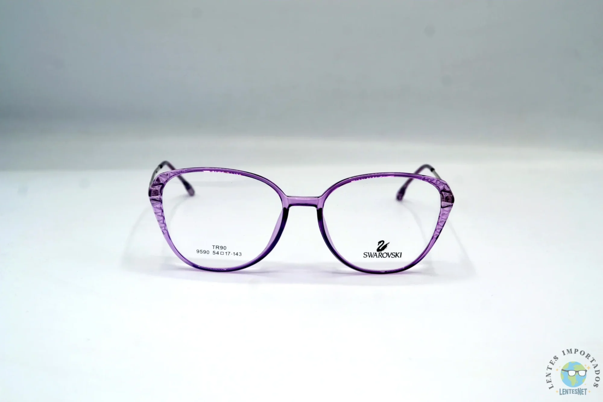 Swarovski | Lentes Marca Swarovski Color Morado Transparente 9590 C3 | Modelo: Sawrovski 9590 C3 Color: Morado Transparente