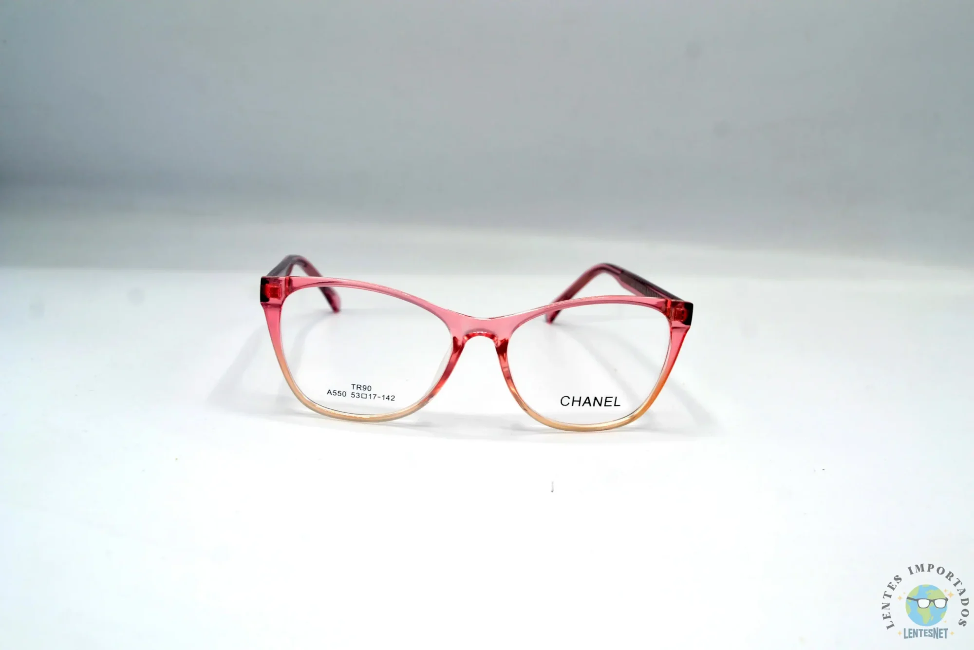 Chanel | Lentes Marca Chanel Color Rosa Transparente A550 C5 | Modelo: Chanel A550 C5 Color: Rosa Transparente