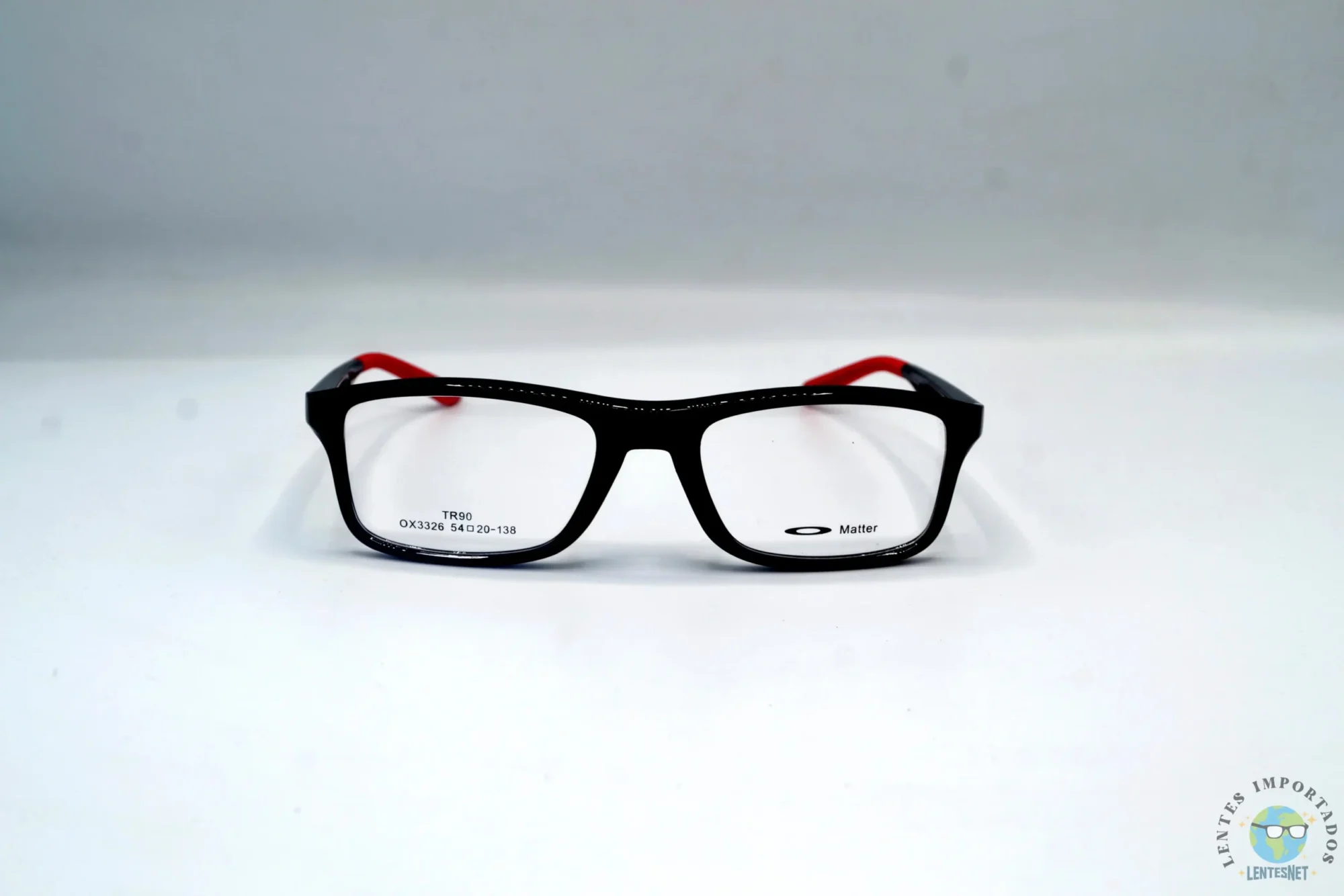 Oakley | Lentes Marca Oakley Color Negro Brillante y Rojo OX3326 C1 | Modelo: Oakley OX3326 C1 Color: Negro Brillante y Rojo